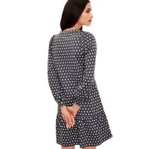 LOFT Black and White Long Sleeve Dress